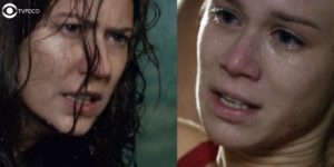 A aproximação perigosa de Lara e Flora em A Favorita (Foto: Reprodução/Globo/Montagem/Thais Teles)