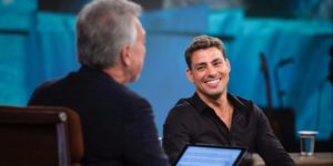 Cauça Reymond em entrevista com Pedro Bial (Foto: Divlugação / TV Globo)