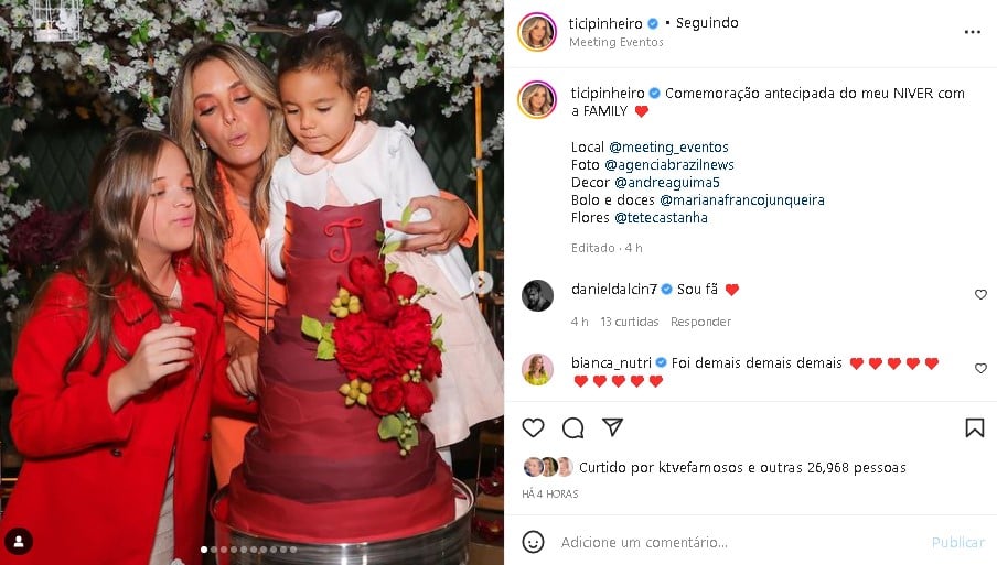 César Tralli não compareceu a festa de Ticiane Pinheiro (Foto: Reprodução)