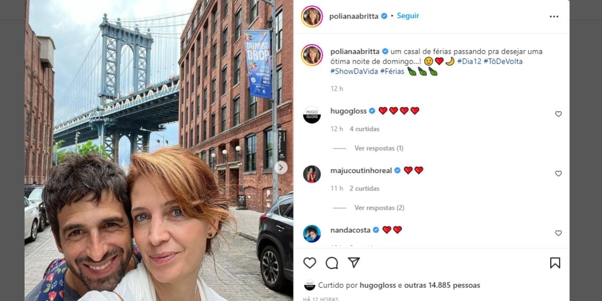 Fora do Fantástico, Poliana Abritta deixa o país e confirma relação com jornalista da Globo: "Um casal"