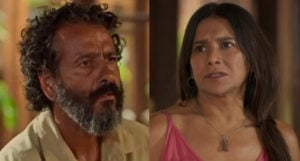 José Leôncio (Marcos Palmeira) colocará Filó (Dira Paes) contra a parede na novela Pantanal (Foto: Reprodução / Globo)