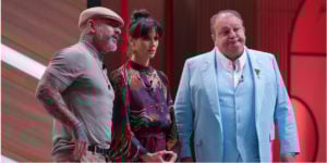 Henrique Fogaça, Helena Rizzo e Jacquin, jurados do MasterChef, da Band - Foto: Reprodução / Band