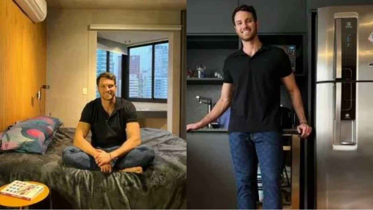 BBB22: Lucas Bissoli em seu apartamento de luxo em São Paulo (Reprodução/ Quem)