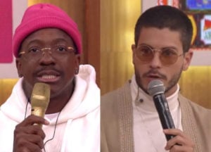 Mumuzinho participou do programa Encontro e público apontou alfinetada contra Arthur Aguiar, campeão do BBB22 (Foto: Reprodução / Globo)