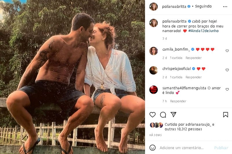 Poliana Abritta vive romance com bonitão da Globo (Foto: Reprodução/ Instagram)