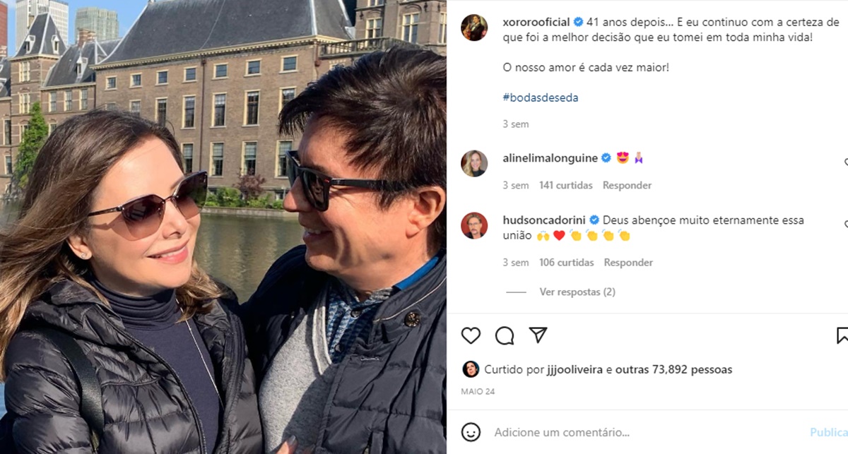 Declaração de Xororó para sua esposa Noely