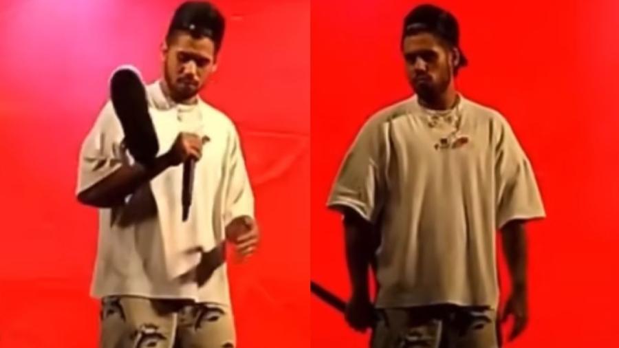 Zé Felipe levou sapatada na cara durante um show no Rio de Janeiro (Foto: Reprodução/YouTube)