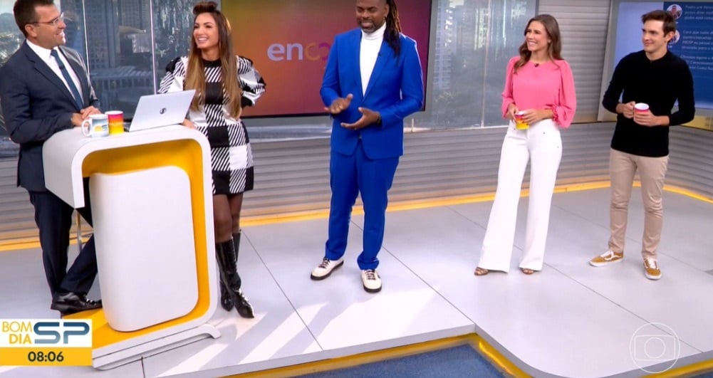 Bocardi, Patricia Poeta, Manoel Soares, Thaís Luquesi e Alessandro Jodar no Bom Dia São Paulo