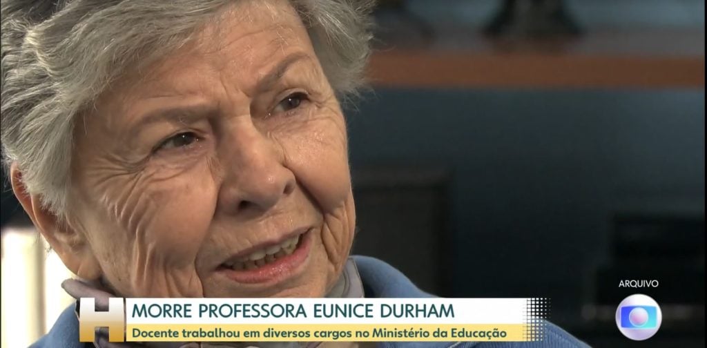 Globo dedicou uma longa matéria no Jornal Hoje para homenagear Eunice Durham