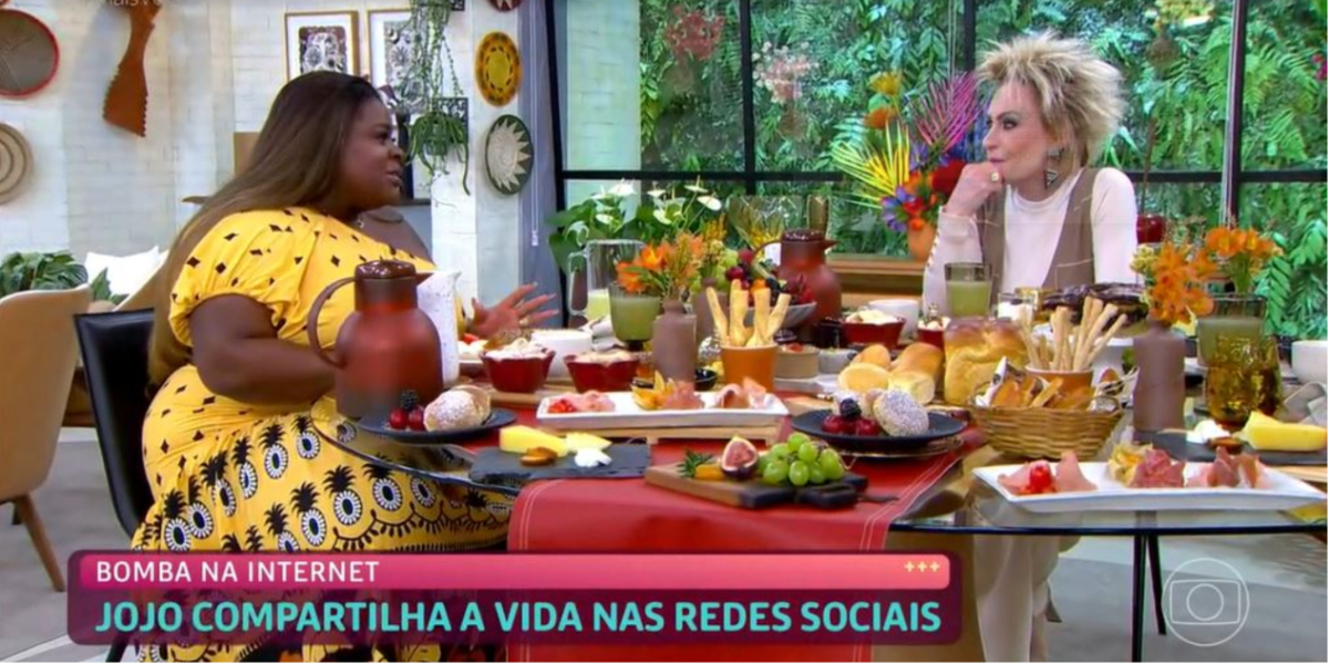 Jojo Todynho participou do "Mais Você" com Ana Maria Braga (Foto: Reprodução/TV Globo)