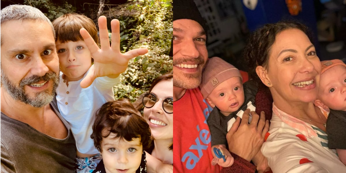 Alexandre Nero e Fabíula Nascimento com seus familiares (Foto: Reprodução/Instagram)