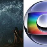 Mar vermelho de 'Os Dez Mandamentos', na Record e o logo da Globo (Reprodução: Montagem TV Foco)