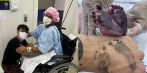 Biel e Tays Reis em hospital para nascimento de filha (Reprodução: Montagem TV Foco)
