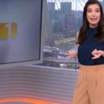 Sabina Simonato foi surpreendida por invasor no SP1, da Globo- Foto: Reprodução/Globo
