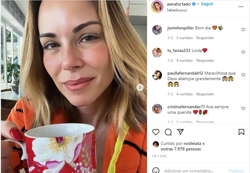 Ana Furtado expõe o que o marido fez - Foto: Reprodução