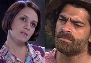 Catarina (Adriana Esteves) e Petruchio (Eduardo Moscovis) de O Cravo e a Rosa (Foto: Reprodução / Globo)