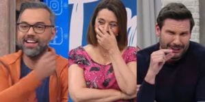 Alex Sampaio, Catia Fonseca e Rafael Pessina (Montagem: TV Foco)