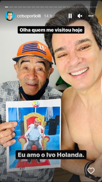 Celso Portiolli posa com Ivo Holanda (Foto: Reprodução)