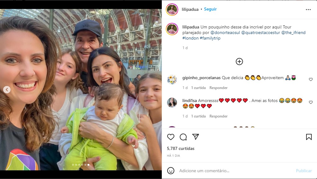 Daniele ao lado da esposa e das filhas - Foto: Reprodução