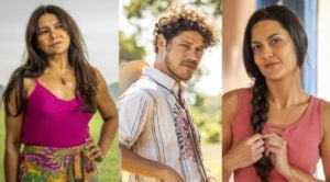 Tadeu (José Loreto) se chocará com Filó (Dira Paes) na cama no lugar de Zefa (Paula Barbosa) em Pantanal (Foto: Reprodução / Globo)