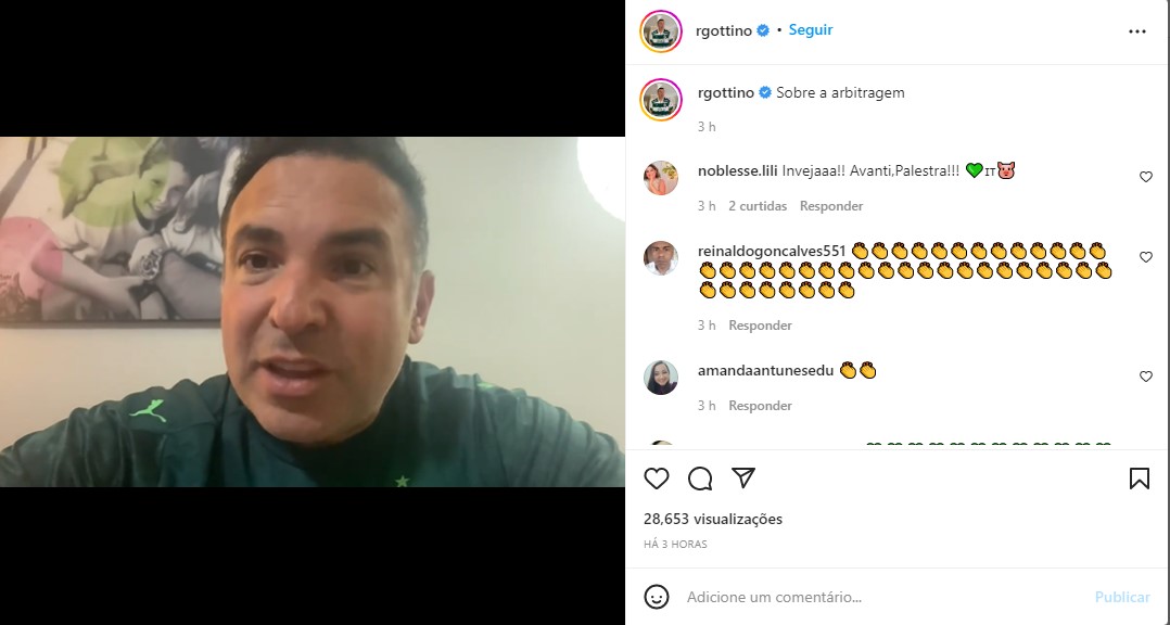 Reinaldo Gottino expõe indignação nas redes sociais - Foto: Reprodução