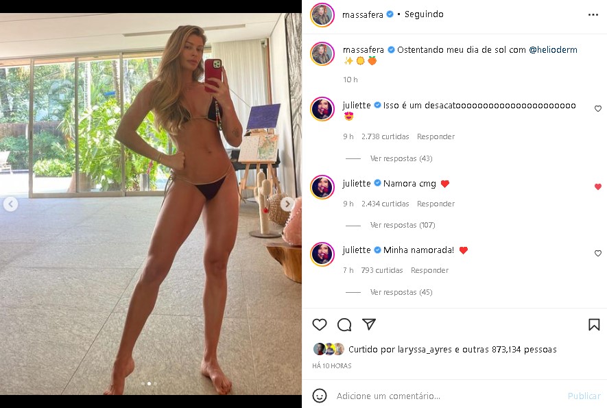 Grazi Massafera ostentou o corpão e ganhou elogios (Foto: Reprodução/ Instagram)