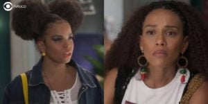 Jessica confronta Anita em Cara e Coragem (Foto: Reprodução/Globo/Montagem/Thais Teles)