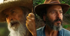 Resumo da semana: José Leôncio (Marcos Palmeira) ouvirá o berrante do Velho do Rio (Osmar Prado) em Pantanal (Foto: Reprodução / Globo)