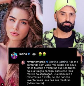 Rayanne Morais e Latino; eles ficaram juntos entre 2011 e 2015, chegando até mesmo a se casar (Foto: Reprodução / Instagram)