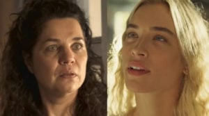 Bruaca (Isabel Teixeira) vai tentar matar o marido e Érica (Marcela Fetter) vai engravidar em Pantanal (Foto: Reprodução / Globo)