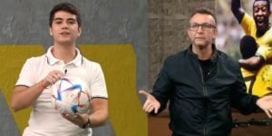 Neto e Batistinha, que foi seu substituto por alguns minutos (Montagem: TV Foco)