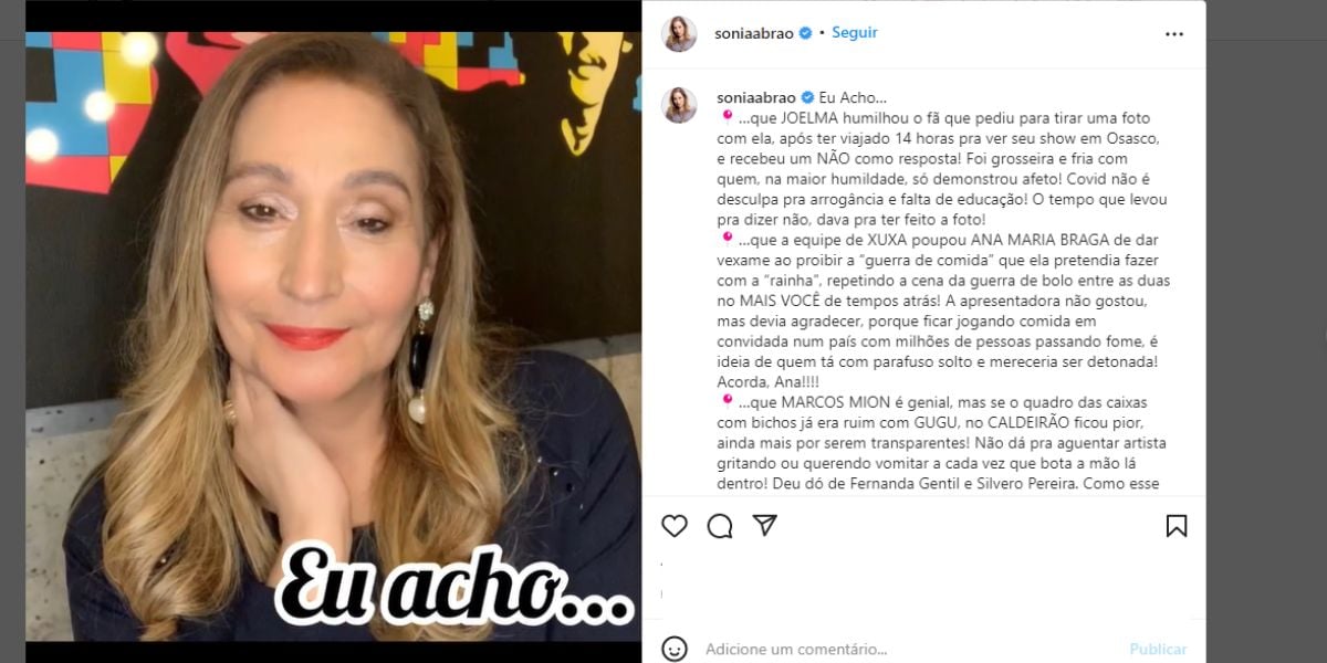"Dar vexame", Sonia Abrão expõe Ana Maria, dá recado e confirma que ela mereceria ser detonada: "Acorda"