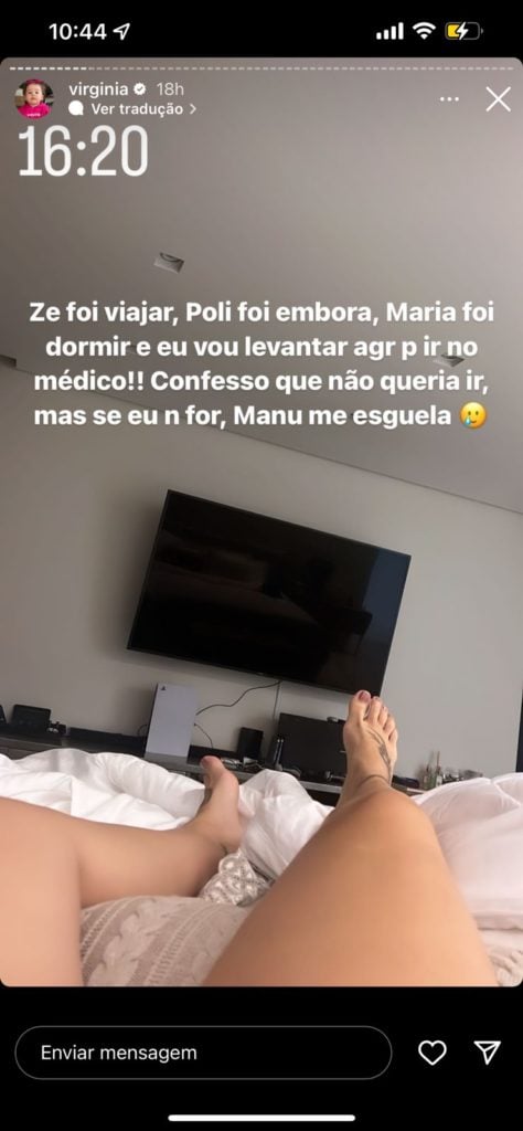 De acordo com Virgínia Fonseca, Zé Felipe foi viajar (Reprodução) 