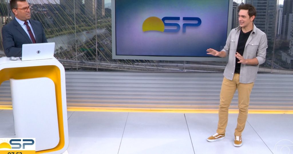 Rodrigo Bocardi e Alessandro Jodar no Bom Dia São Paulo- Foto: Reprodução/Globo