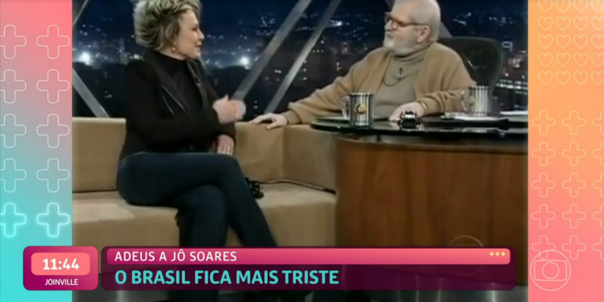 Ana Maria Braga relembrou entrevista com Jô Soares (Foto: Reprodução/TV Globo) Ana Maria Braga relembrou entrevista com Jô Soares (Foto: Reprodução/TV Globo)