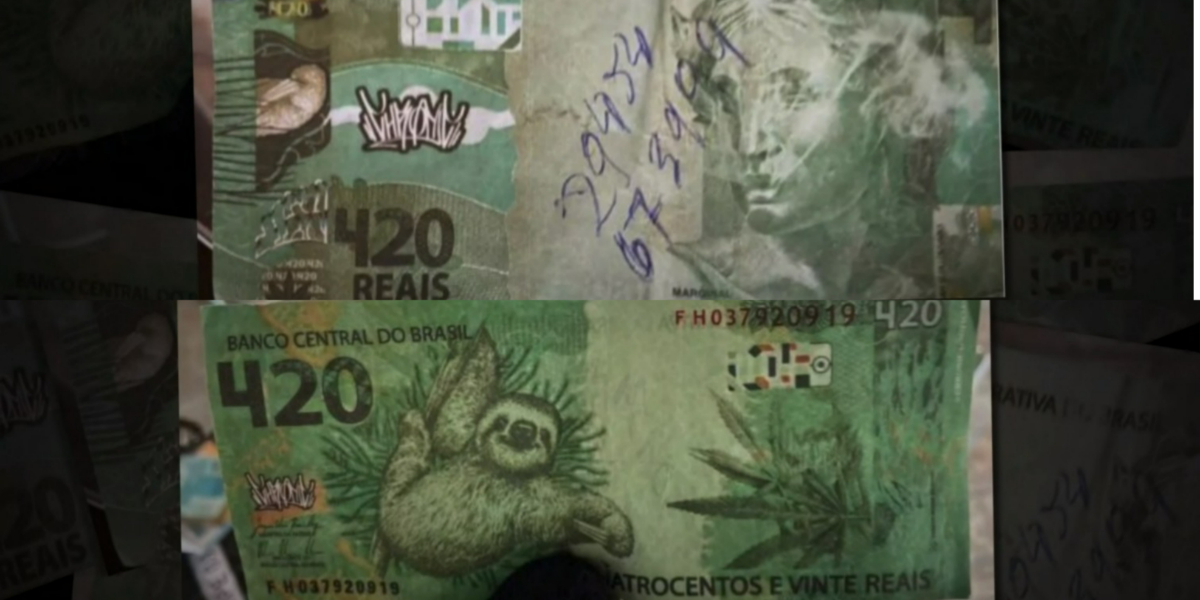 "Mais Você" exibiu nota com folhas de maconha (Foto: Reprodução/TV Globo) "Mais Você" exibiu nota com folhas de maconha (Foto: Reprodução/TV Globo)
