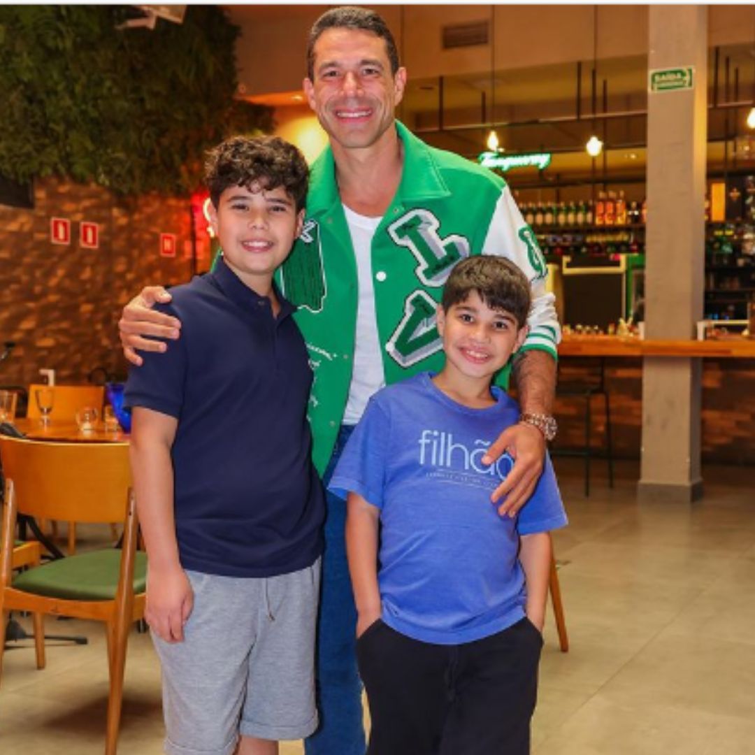 Marcus Buaiz, com os dois filhos que teve ao lado de Wanessa Camargo (Reprodução - Instagram)
