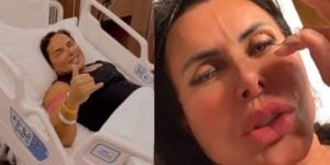 Após plástica radical com o marido no corpo, Gretchen expõe resultado ao público e choca:  'Afinou'  - Foto Reprodução