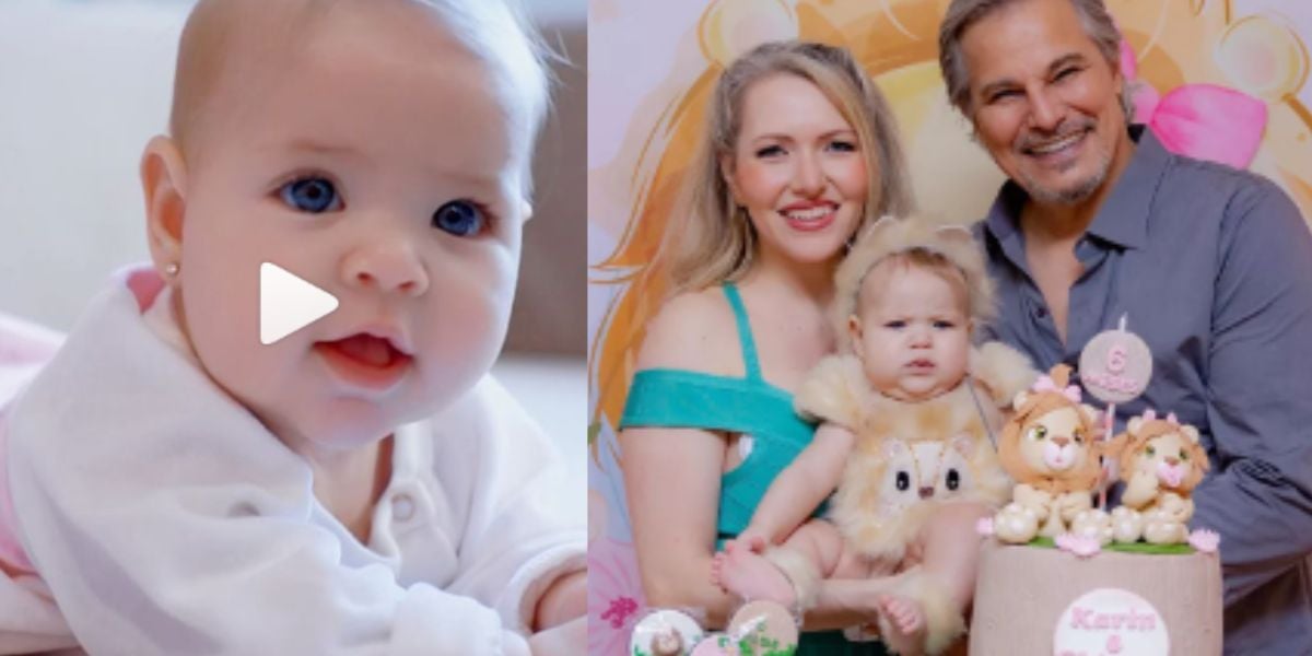 Karin Roepke comemora seis meses da filha com Edson Celulari e família (Foto: Reprodução/Instagram @gemoraesfotografia )
