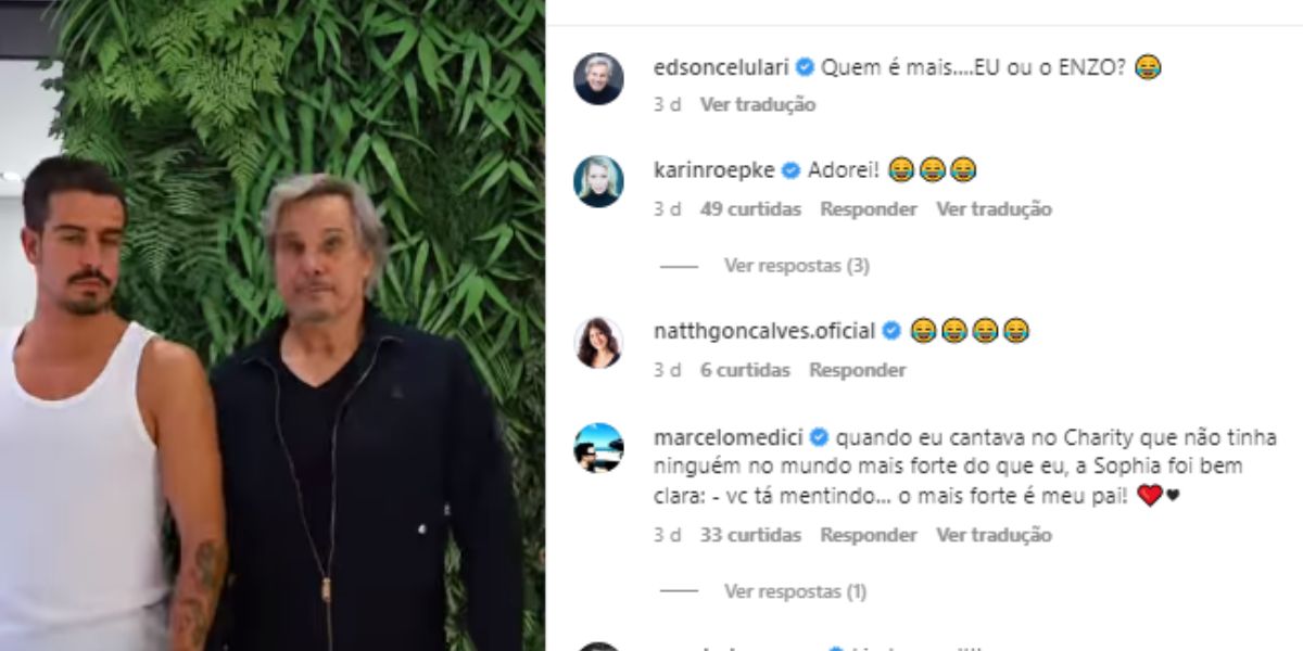 Edson Celulari e o filho Enzo