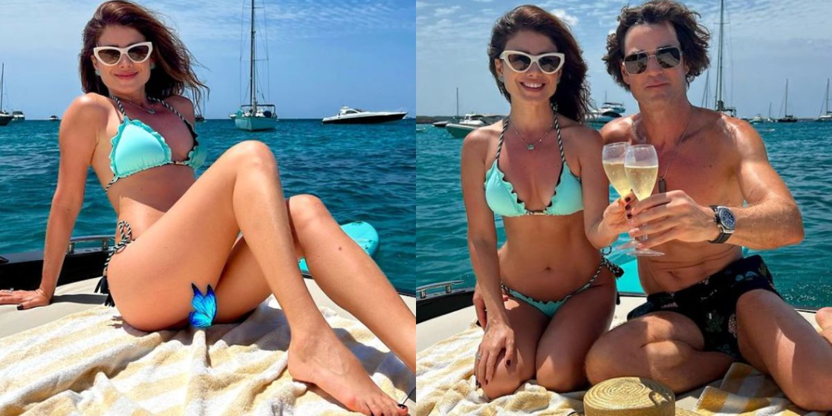 Paula Fernandes posa de biquíni durante passeio luxuoso de barco pelo mar da Espanha ao lado do namorado - Reprodução Instagram