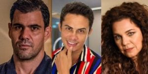 Silvero Pereira surge com Juliano Cazarré e Isabel Teixeira e fala sobre trisal: 