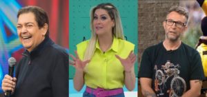 Faustão, Renata Fan e Neto terão mudanças no horário de exibição de seus programas na Band- Foto: Montagem/TV Foco