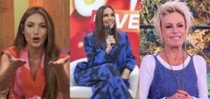 Patricia Poeta, Ivete Sangalo e Ana Maria Braga estariam na mira de mudanças na grade da Globo para o ano que vem- Foto: Montagem/TV Foco