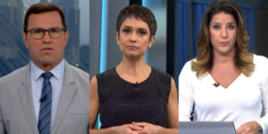 Rodrigo Bocardi, Sandra Annenberg e Christiane Pelajo deram dor de cabeça na Globo (Foto: Reprodução)