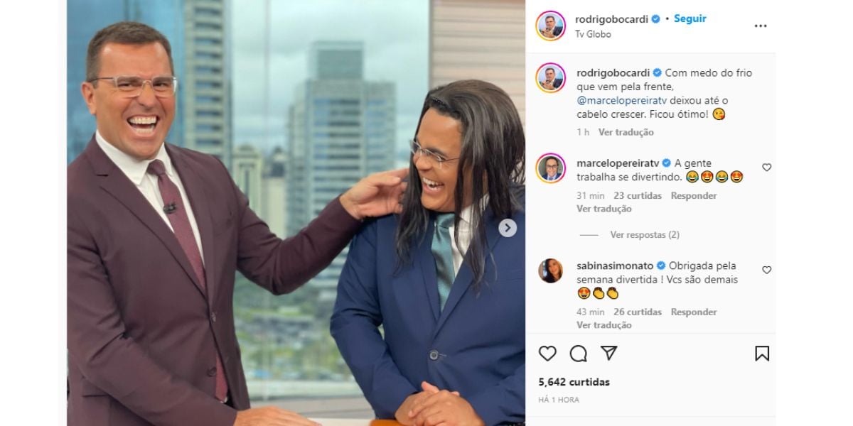 Rodrigo Bocardi e Marcelo Pereira - globo