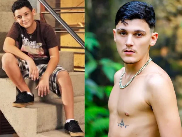 Vinícius Moreno antes e depois (Imagem: Montagem)