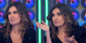 Fátima Bernardes no programa da Globo, 'Domingão' (Reprodução: Globo)