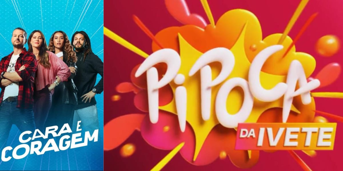 Novela 'Cara e Coragem' e programa 'Pipoca da Ivete' (Reprodução: Globo)