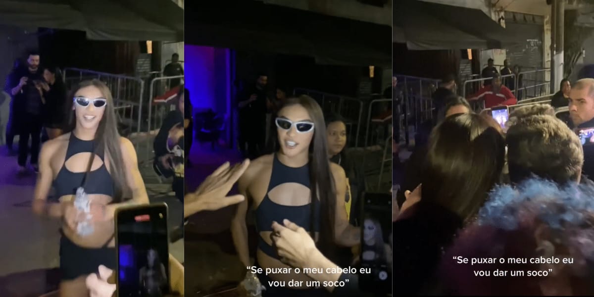 Vídeo em que Pabllo Vittar avisa para não puxarem seu cabelo (Reprodução: Montagem TV Foco)